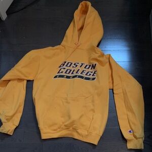 Boston College Eagles Gold Crewneck Hoodie by Champion